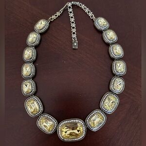 Beyond Gorgeous HEIDI DAUS Vintage Necklace  Citron Crystal 16-20" EUC
